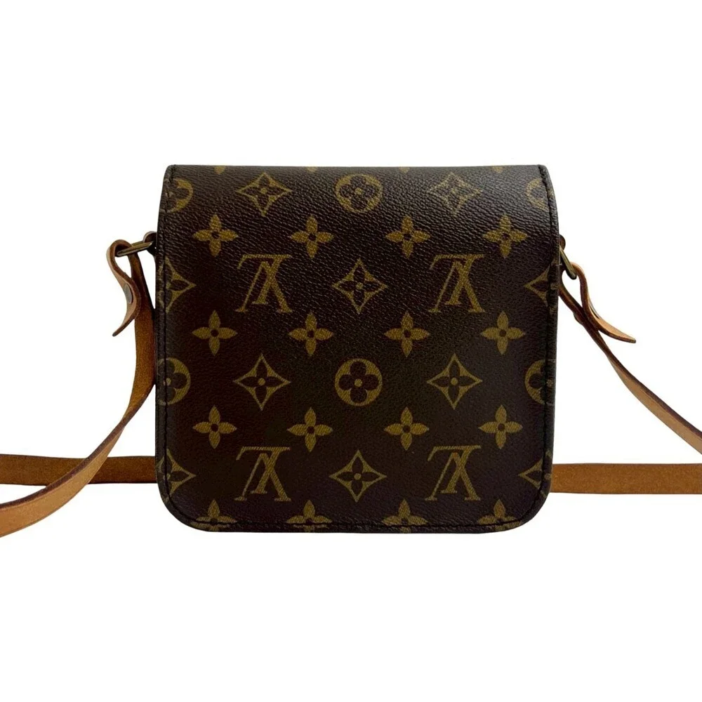 LOUIS VUITTON Brown Monogram Leather Pochette Shoulder Bag